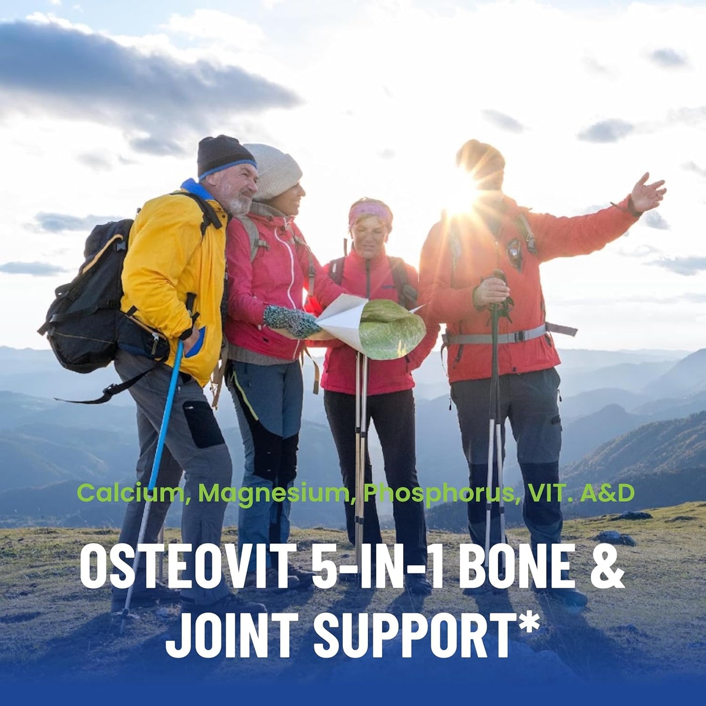 Neogen Health OsteoVit 5-in-1 Calcium Multivitamin 120 tabs - Bone Strength & Flexibility* - Non-GMO Gluten Free Supplement for Women & Men