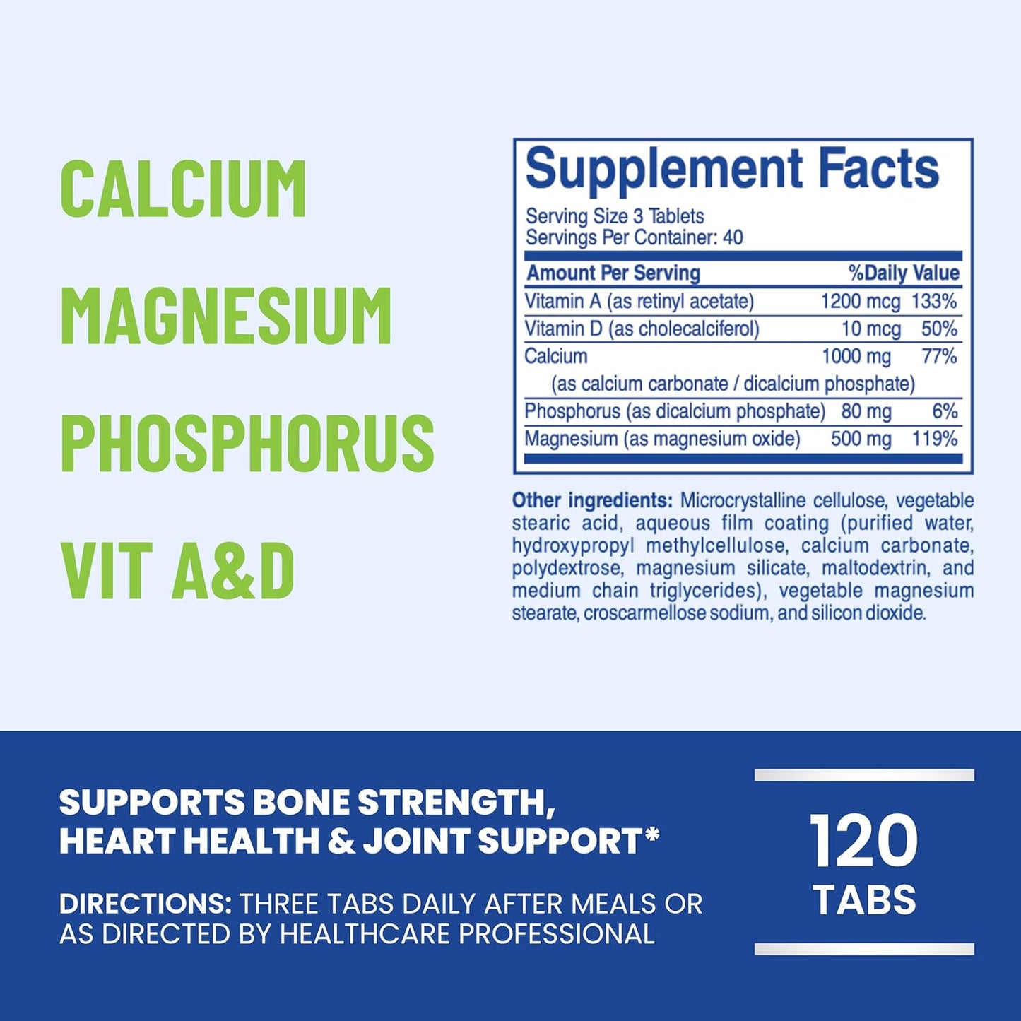 Neogen Health OsteoVit 5-in-1 Calcium Multivitamin 120 tabs - Bone Strength & Flexibility* - Non-GMO Gluten Free Supplement for Women & Men