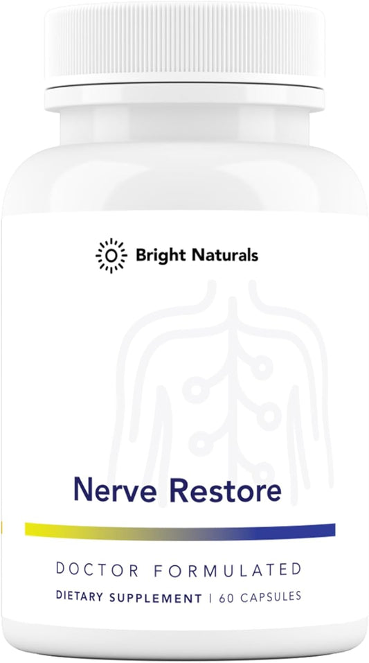Nerve Support Supplement with Pea, White Willow, B-Vitamins - Advanced Nerve Health - 60 Capsules, Made in USA