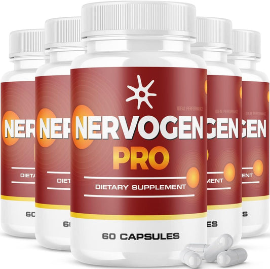 Nervogen Pro Supplement for Optimal Performance - 5 Pack of 300 Capsules