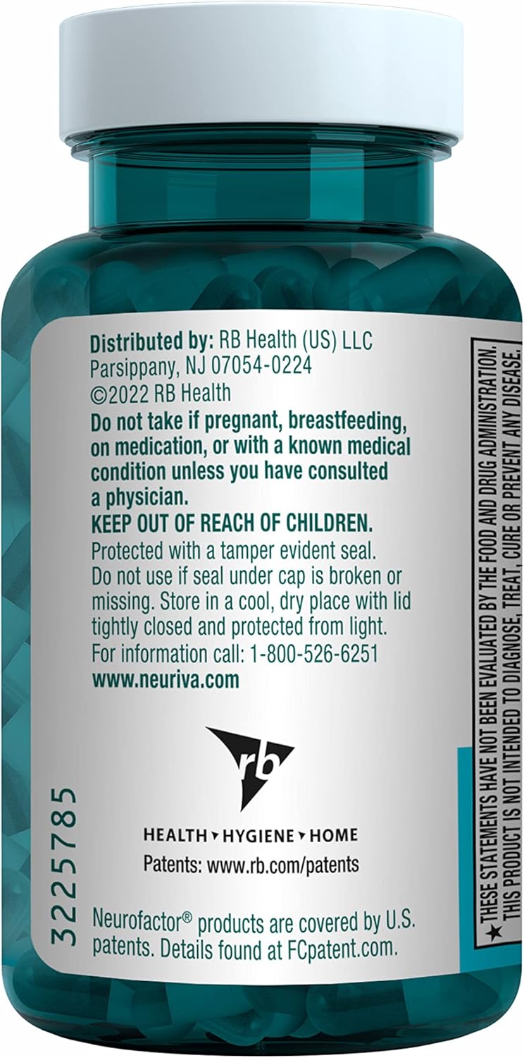 NEURIVA Plus Brain Supplement: Clinically Tested Nootropics for Memory, Focus, and Cognitive Enhancement - 30 Capsules