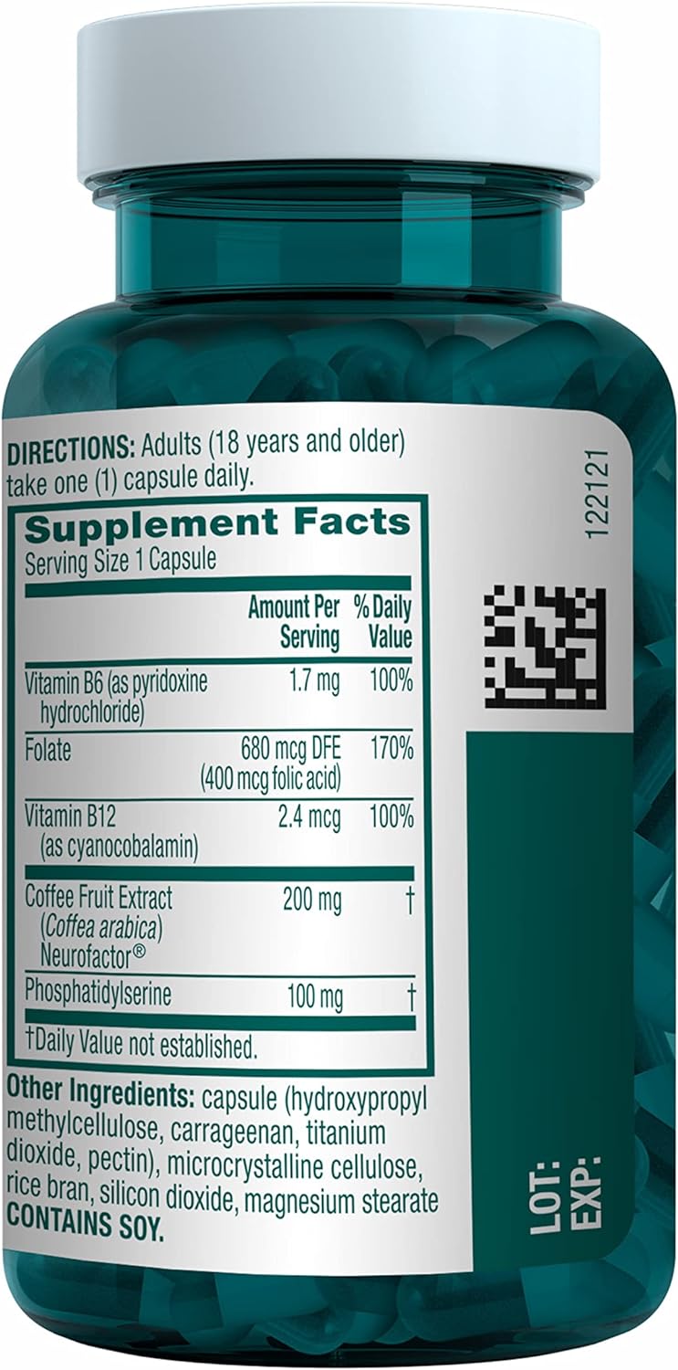 NEURIVA Plus Brain Supplement: Clinically Tested Nootropics for Memory, Focus, and Cognitive Enhancement - 30 Capsules