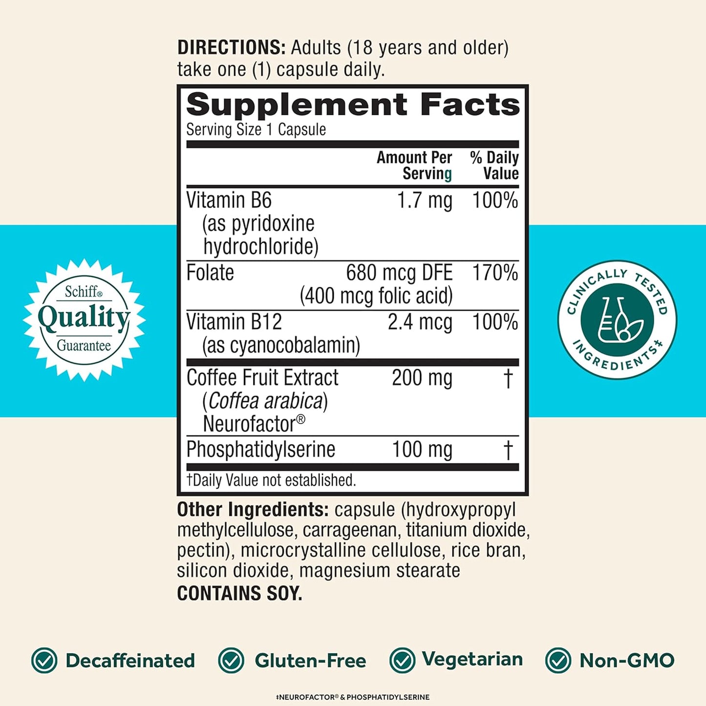 NEURIVA Plus Brain Supplement: Clinically Tested Nootropics for Memory, Focus, and Cognitive Enhancement - 30 Capsules