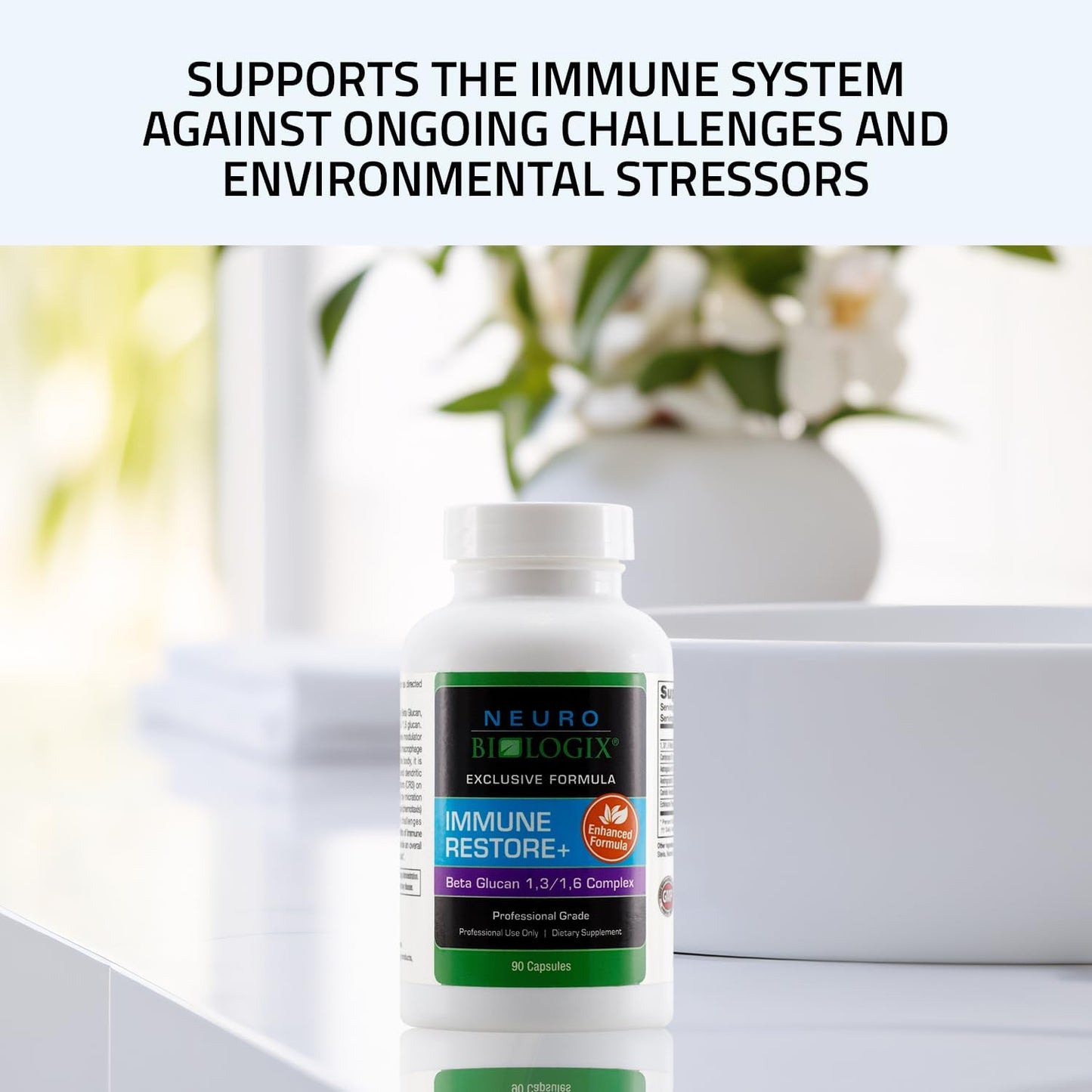 Neuro Biologix Immune Restore Plus with Beta Glucan Complex - 90 Capsules for Immune Support