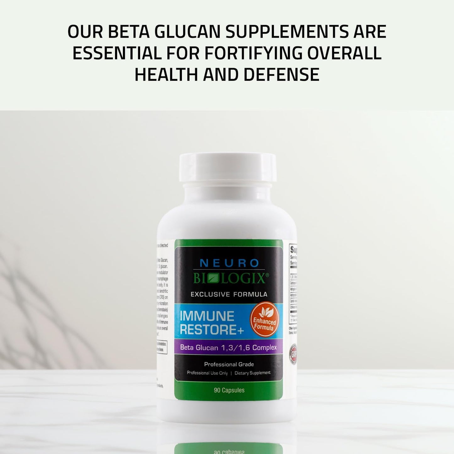 Neuro Biologix Immune Restore Plus with Beta Glucan Complex - 90 Capsules for Immune Support