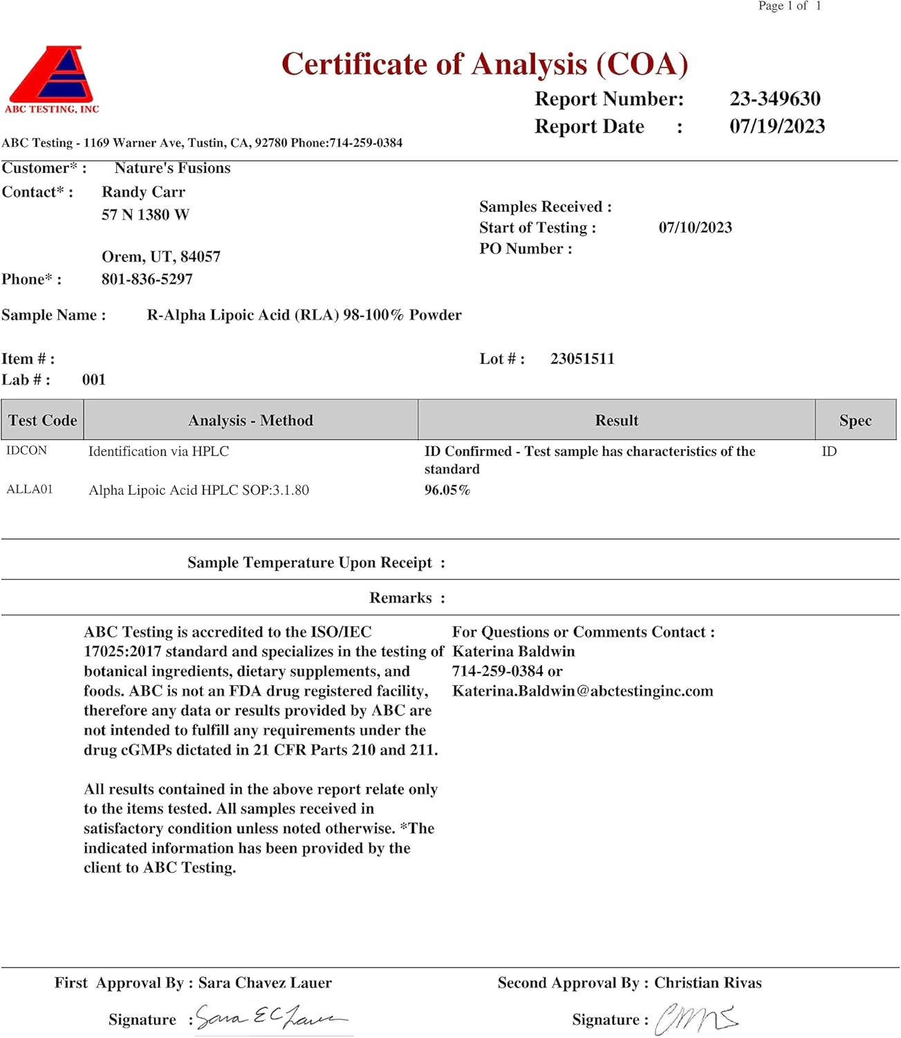 Neuro NAC Ethyl Ester & R Alpha Lipoic Acid 600mg Capsules (60 Count) by Nature's Fusions