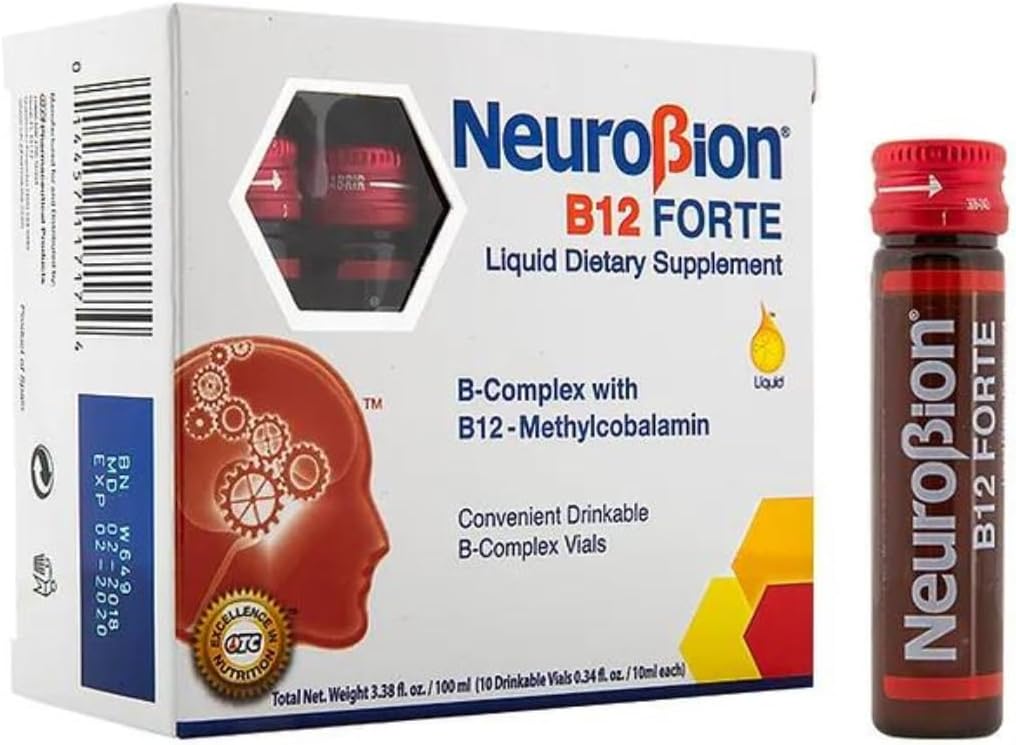 Neurobion B12 Forte Liquid - Pack of 10 Vials, 10 ml Each