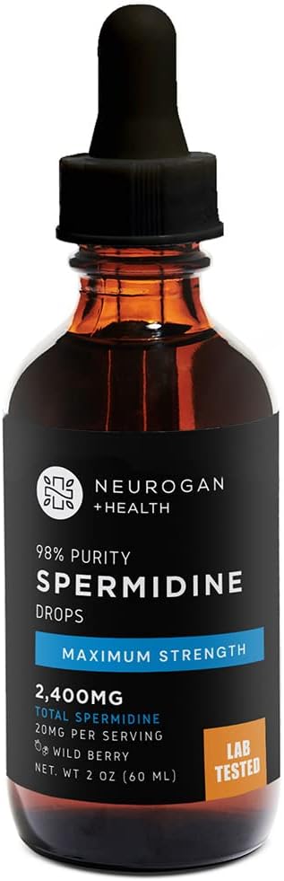 Neurogan 2400mg Spermidine Drops - Pure Autophagy Support & Cellular Health Supplement - 3rd Party Tested, 120 Servings