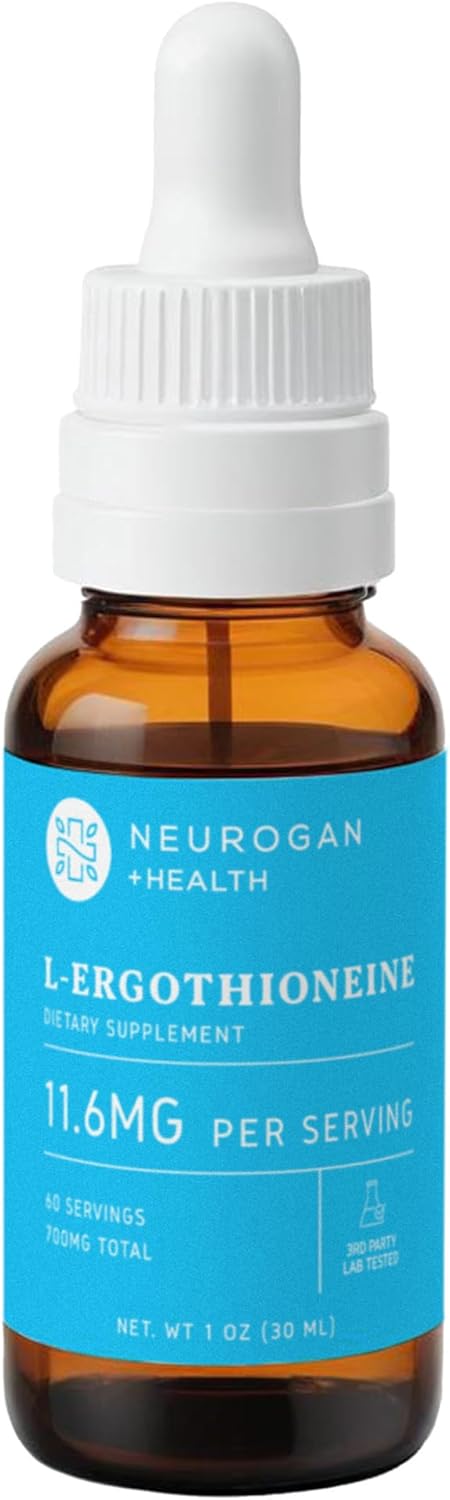 Neurogan L-Ergothioneine Liquid Supplement - Antioxidant Support & Brain Fuel - 700 MG 60 Servings - USA Made - Healthy Aging