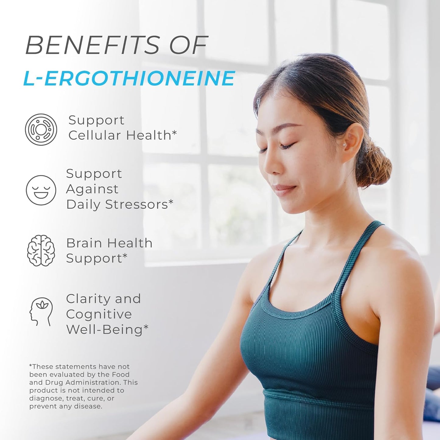 Neurogan L-Ergothioneine Liquid Supplement - Antioxidant Support & Brain Fuel - 700 MG 60 Servings - USA Made - Healthy Aging