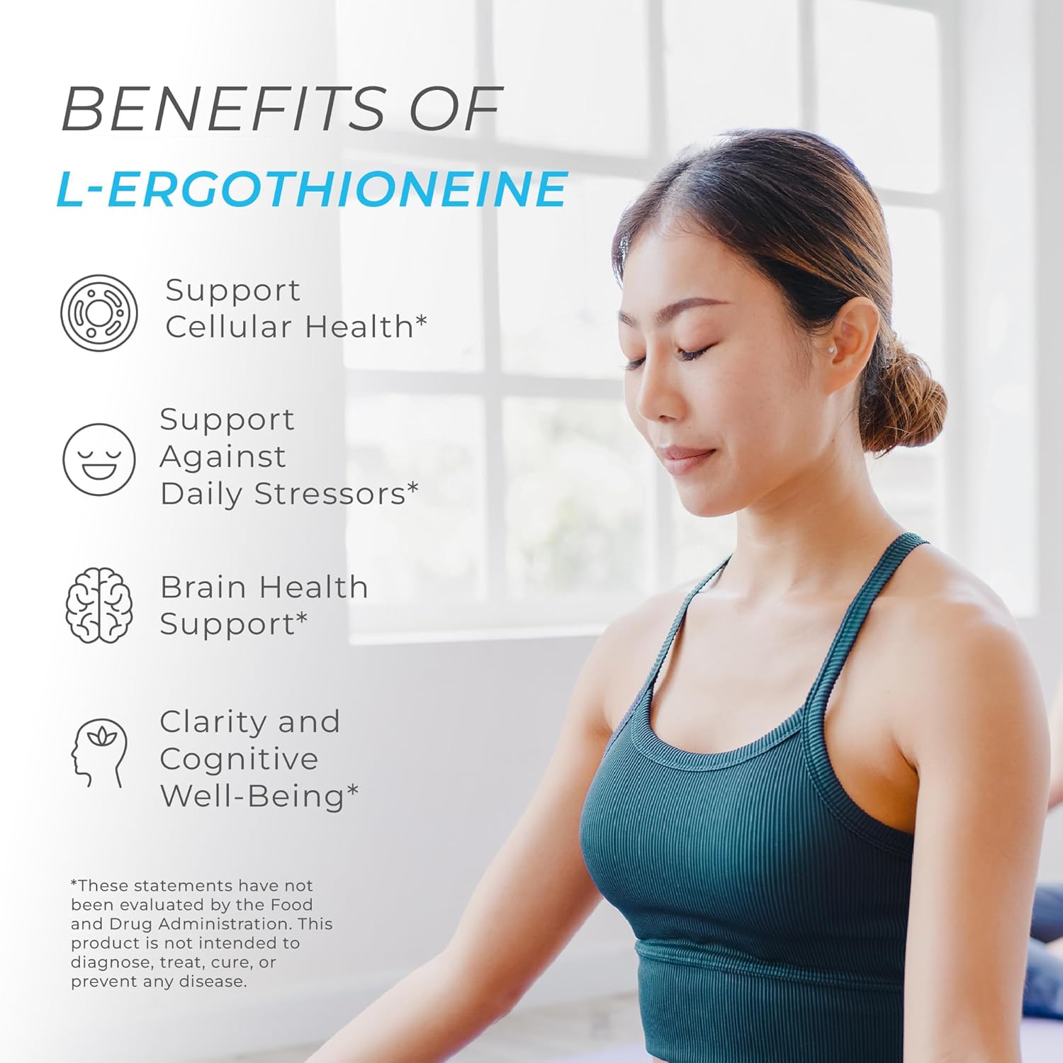 Neurogan L-Ergothioneine Liquid Supplement - Antioxidant Support & Brain Fuel - 700 MG 60 Servings - USA Made - Healthy Aging
