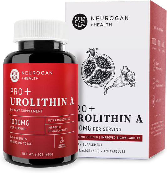 Neurogan Urolithin A Pro Capsules - 1000mg, 120 Count - Enhanced Strength for Cellular Health & Vitality - Ultra Micronized Formula - Lab Verified, USA Made