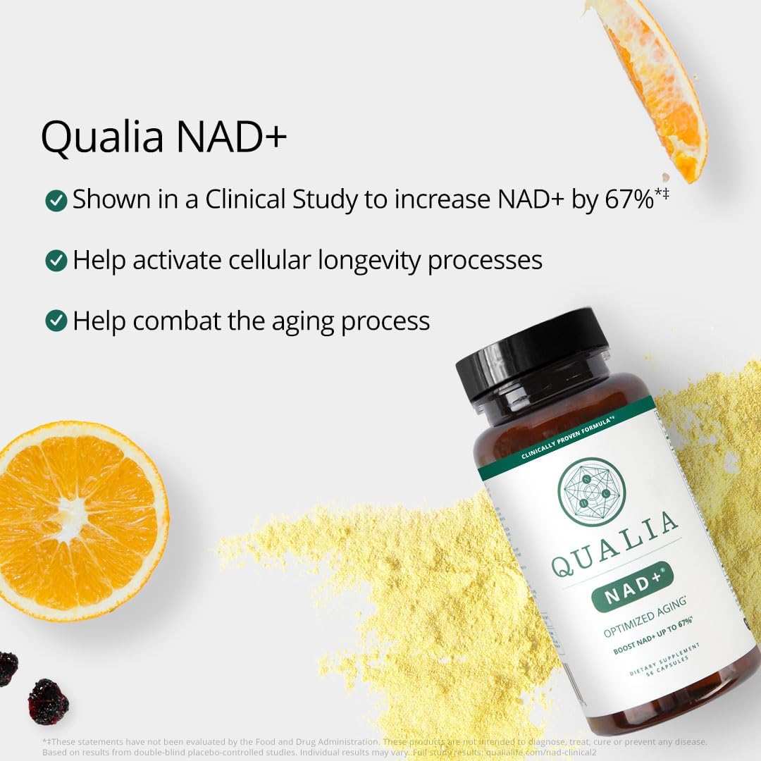 Neurohacker Collective Qualia NAD+ Supplement - Boost NAD+ Levels by 50% - Vegan Capsules (3 Month Supply)