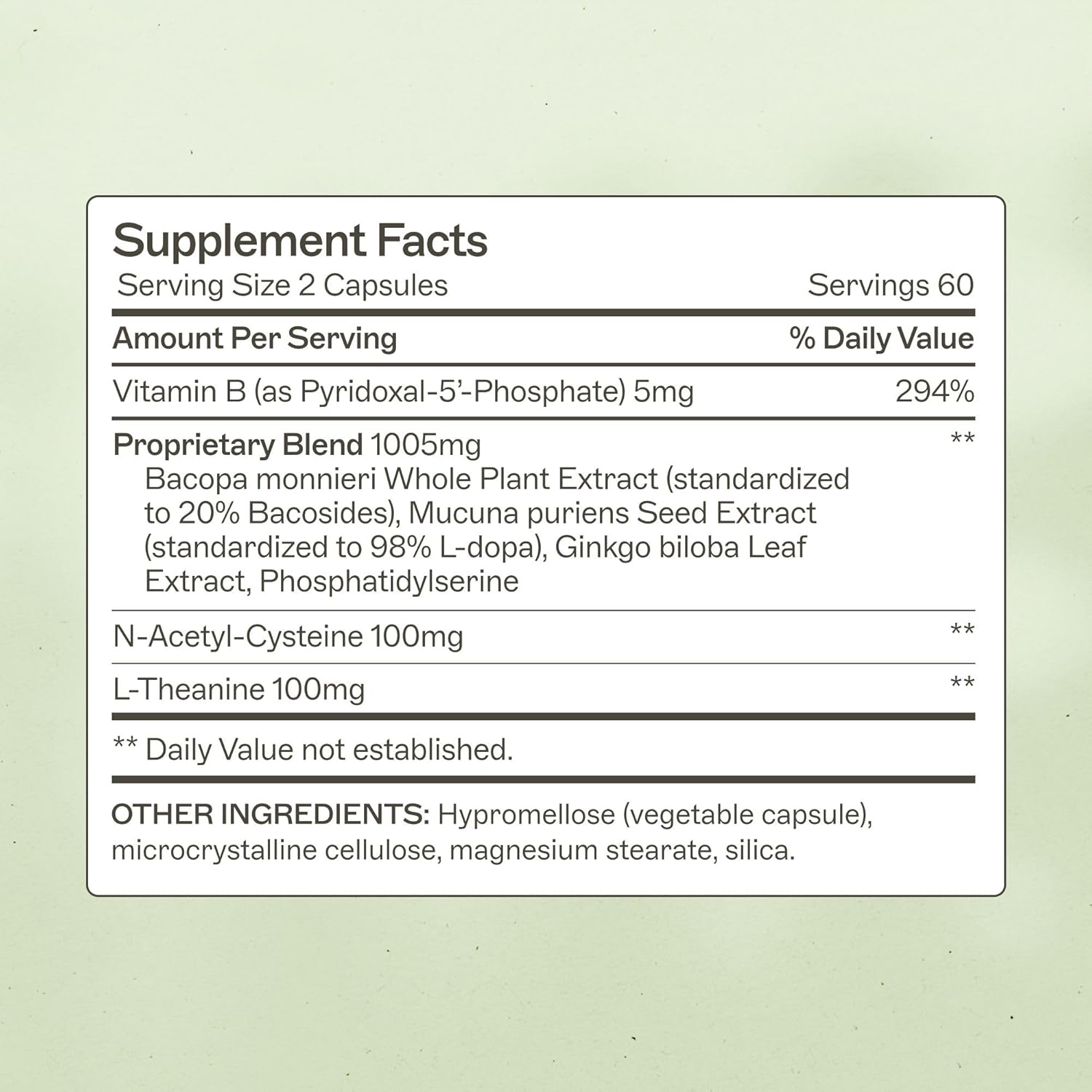 NeuroLive Brain Cell Membrane Supplement with Vitamin B6 & Ginkgo - Support Healthy Brain Tissue & Blood Flow - 120 Capsules