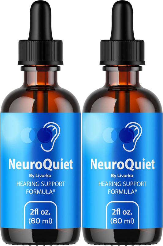 NeuroQuiet Drops (2 Pack) - Advanced Formula for Neuro Support - All Natural Liquid Supplement - 60 Day Supply