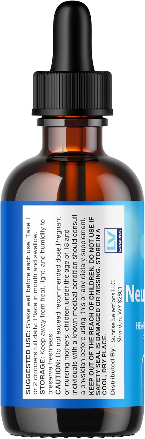 NeuroQuiet Drops (2 Pack) - Advanced Formula for Neuro Support - All Natural Liquid Supplement - 60 Day Supply