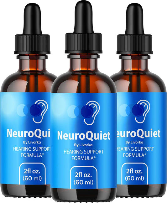 NeuroQuiet Drops 3 Pack - Official Support Formula - All Natural Supplement for Neuro Quiet - 90 Day Supply