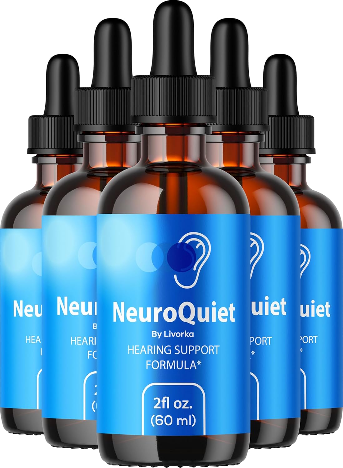 NeuroQuiet Drops 5-Pack: Advanced Formula for Neuro Support, All Natural Liquid Supplement - 150 Day Supply