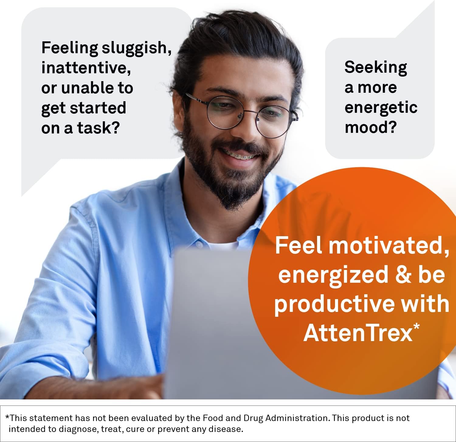 NeuroScience AttenTrex Brain Energy & Focus Supplement - Supports Brain Health & Optimal Attention - Berry Flavor Chewable Tablets for Adults, Teens & Children - Tackle Tasks Efficiently
