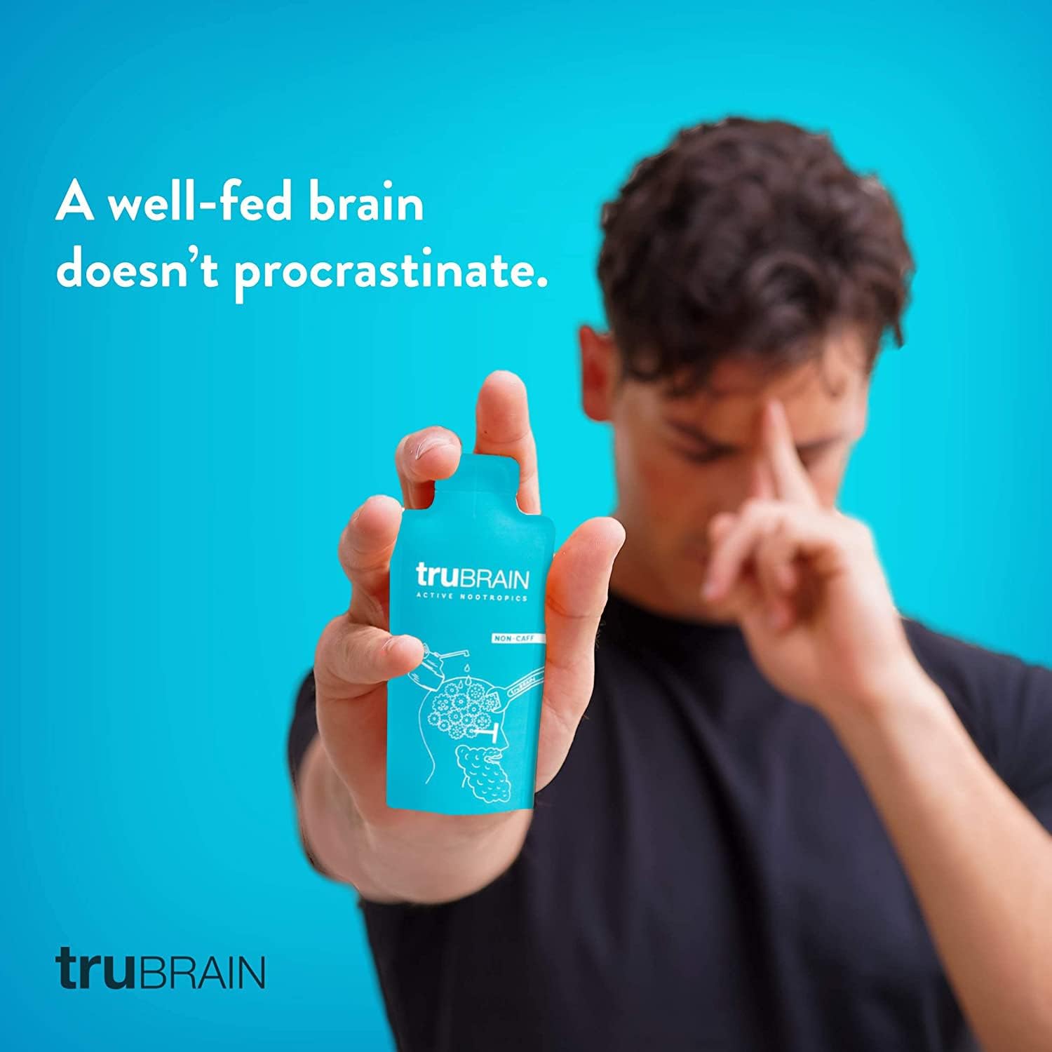 Neuroscientist-Designed TruBrain Nootropic Drinks for Enhanced Mental Performance and Memory Boost - Nootropic Brain Supplement