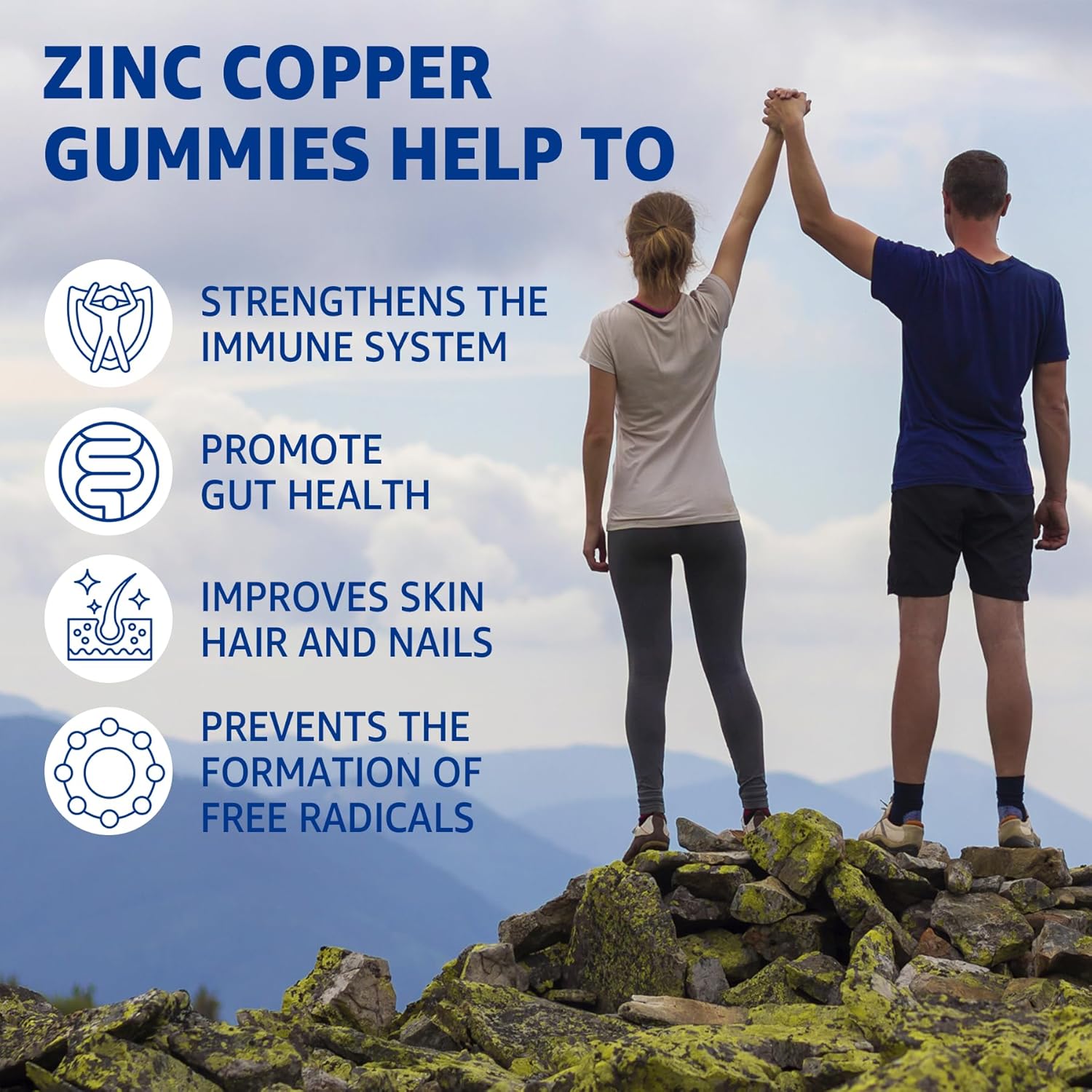 NEVISS Nicotinamide Gummies with Zinc and Copper: 500mg Vegan Immune Support Supplement