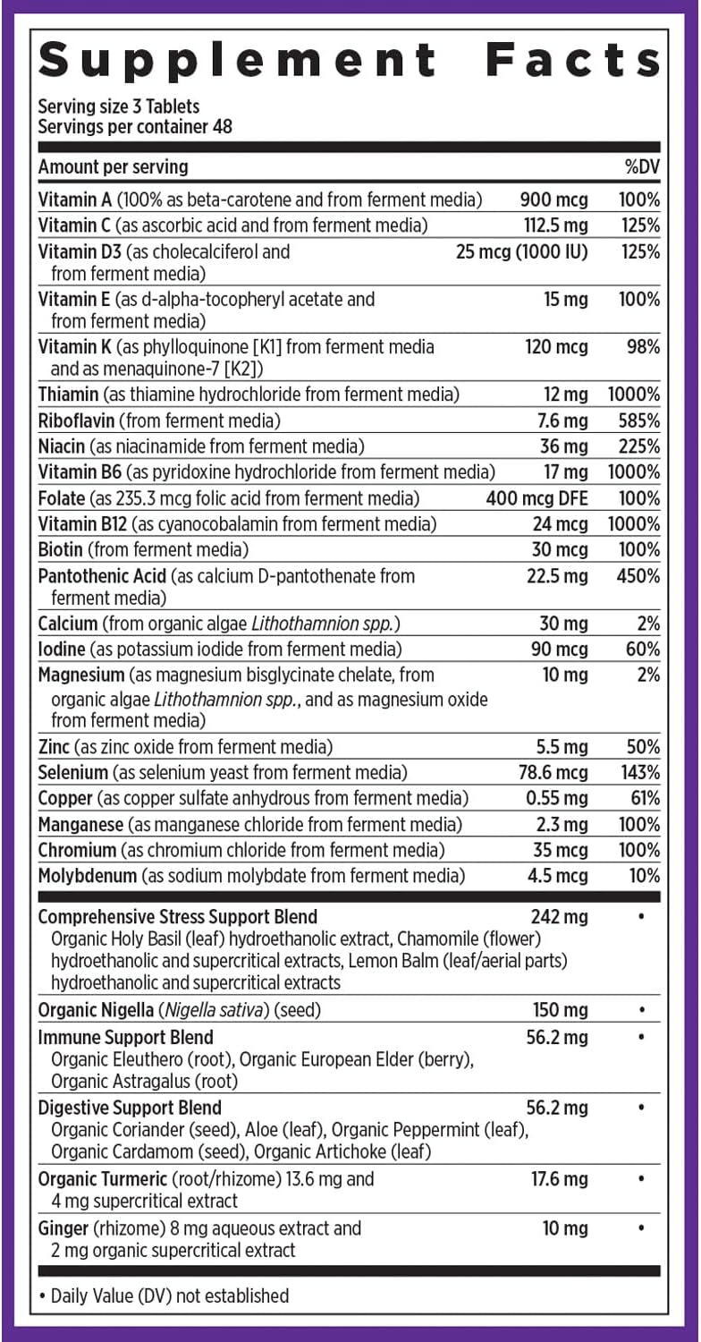 New Chapter Perfect Calm - Stress & Mood Support Multivitamin with B Vitamins - 144 Count