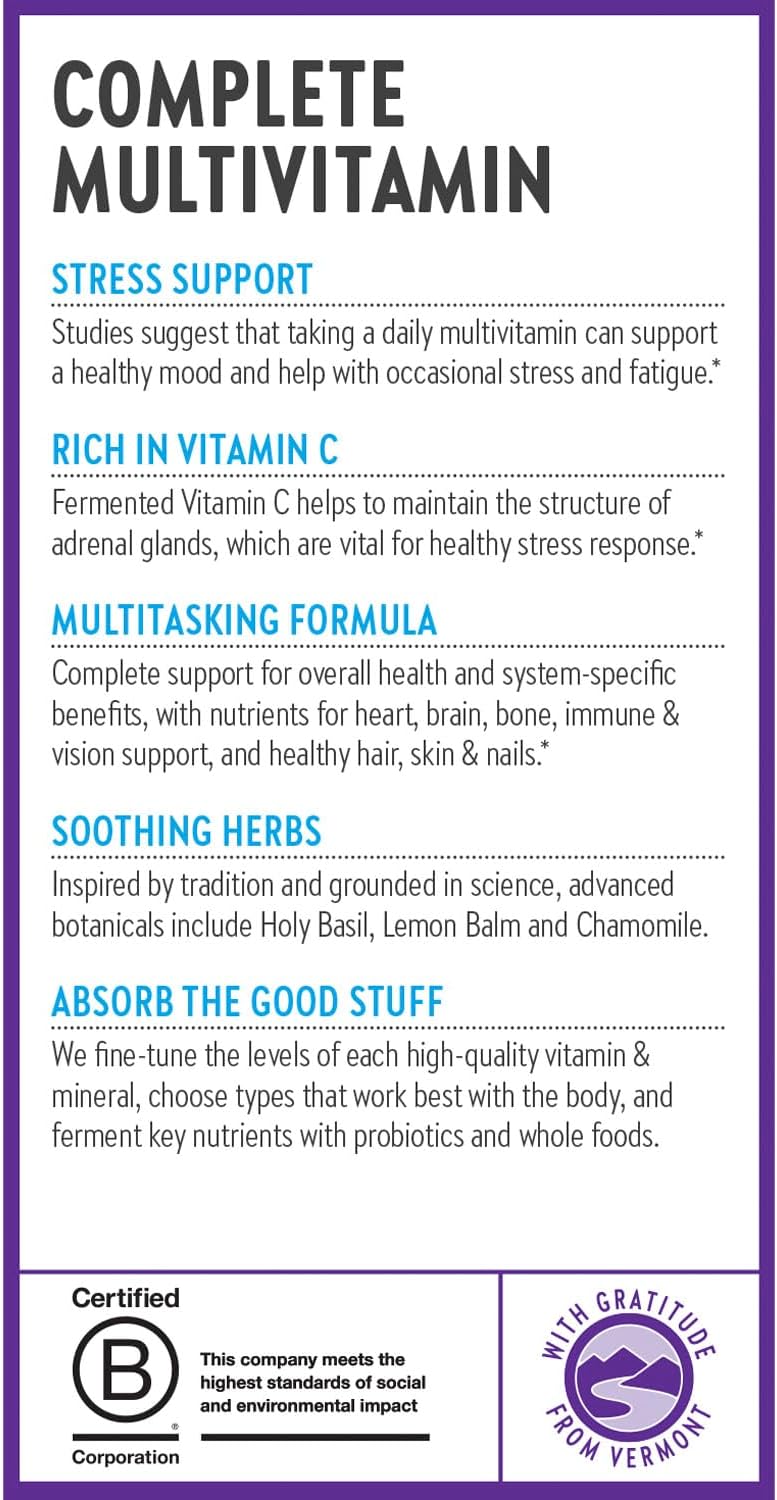 New Chapter Perfect Calm - Stress & Mood Support Multivitamin with B Vitamins - 144 Count