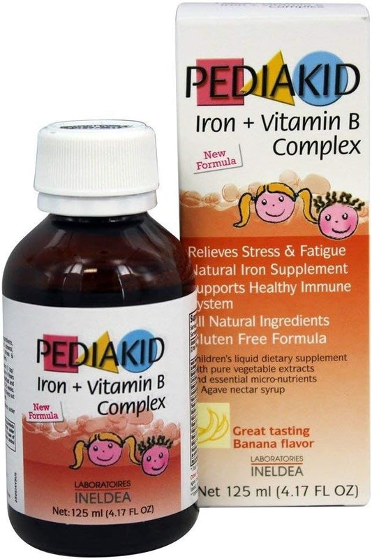 New Formula Pediakid Iron + Vitamin B Complex Supplement for Children's Fatigue and Tiredness