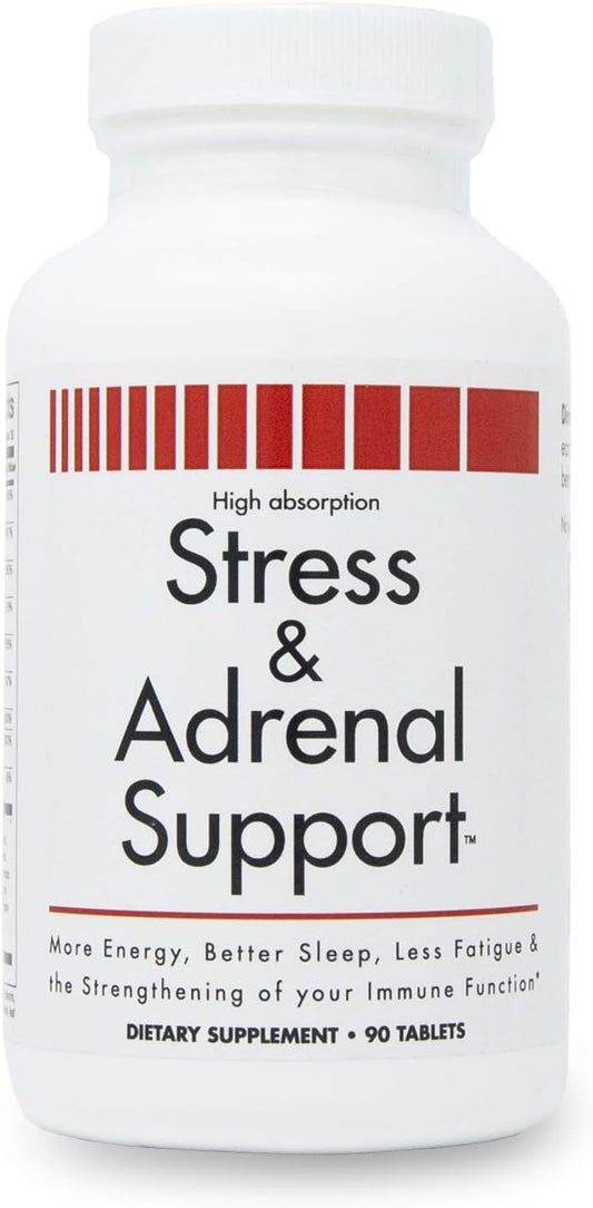 New Health Products Stress and Adrenal Support Chewable Tablets - Citrusy Orange Flavor - 90 Tablets