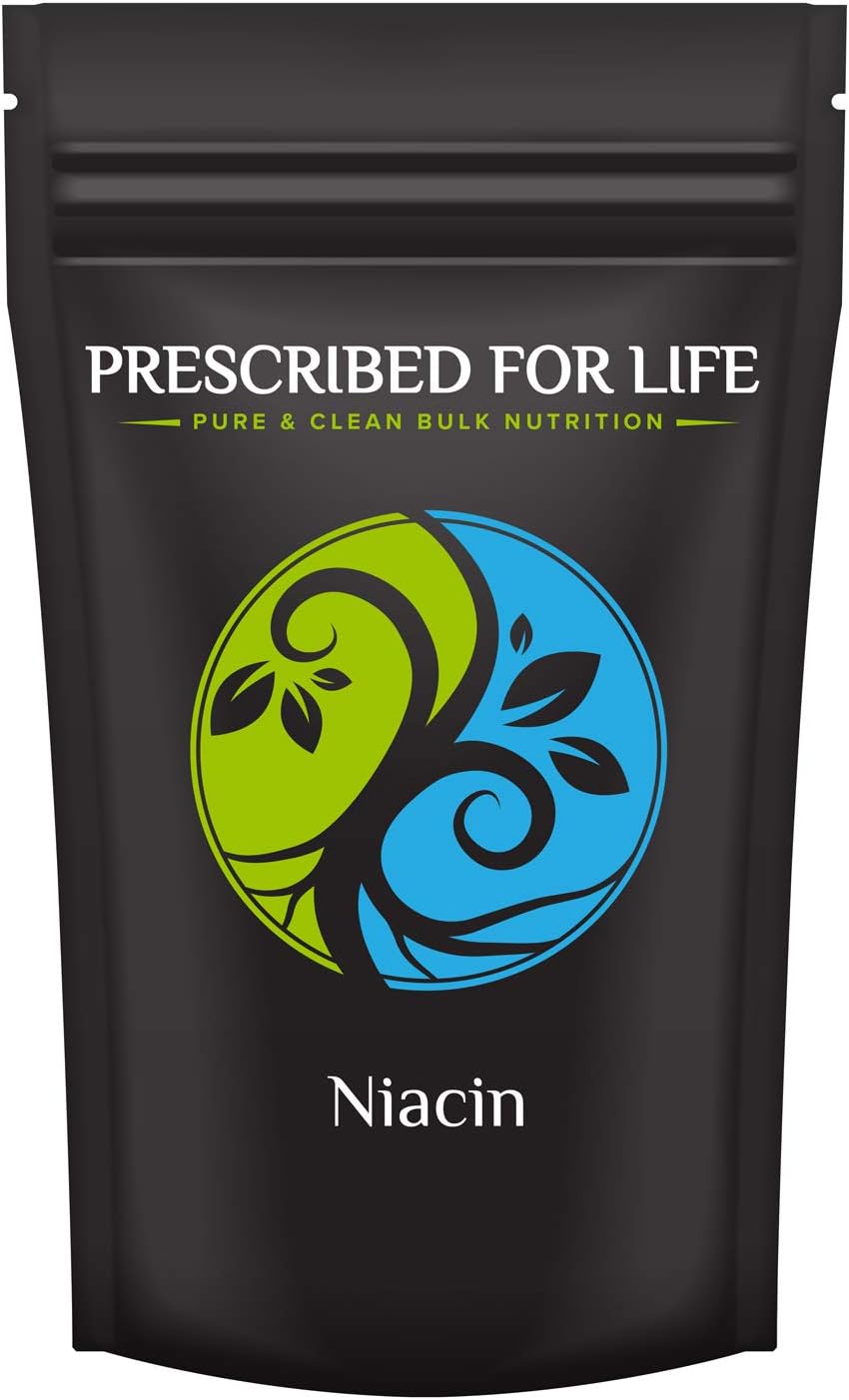 Niacin Powder for Skin Health & Digestive Support - Vegan, Gluten Free, Non GMO - Nicotinic Acid Powder (4 oz)