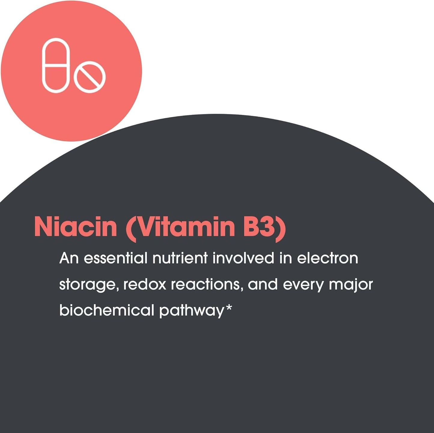 Niacin Supplement 250mg - Vitamin B3 for Men & Women, Nicotinic Acid, NAD, Flush-Free, Vegetarian Capsules - 90 Count