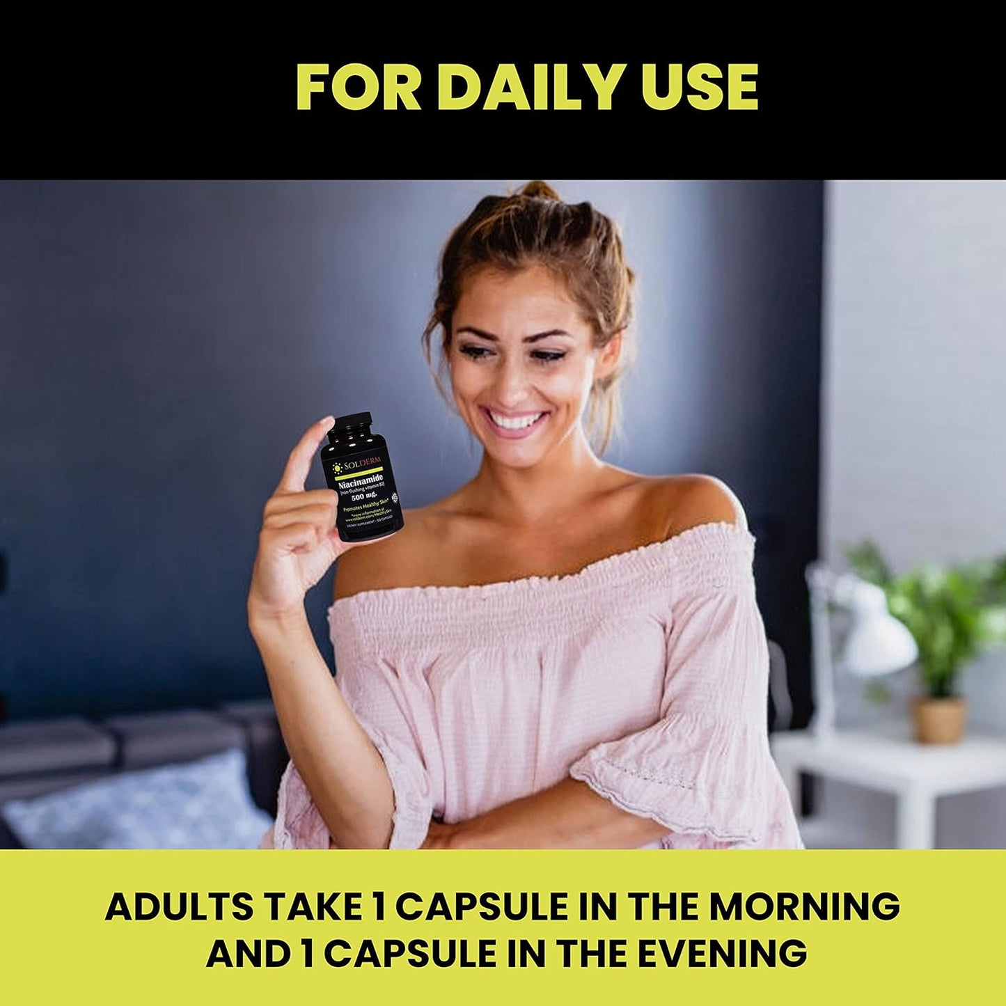 Niacinamide Vitamin B3 Supplement 500mg | Non-Flushing Capsules | Vegetarian & Gluten-Free | Skin Health Support | 120 Tablets