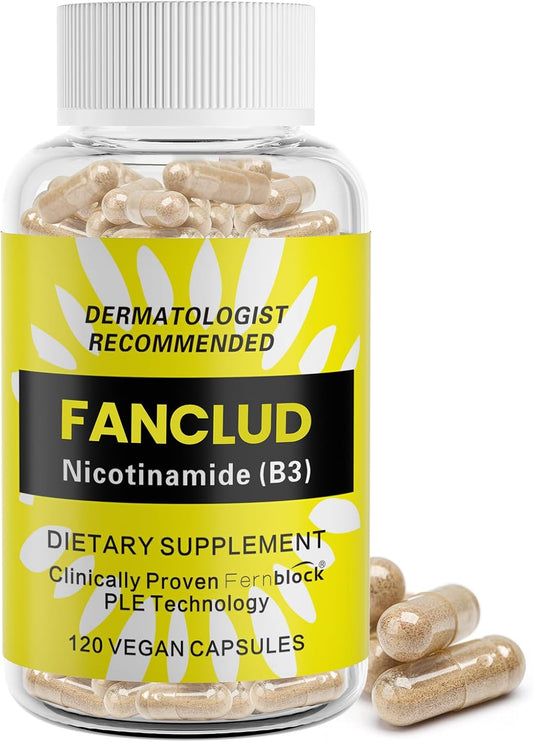 Nicotinamide B3 Supplement 500 mg - 120 Capsules for Overall Health and Wellness