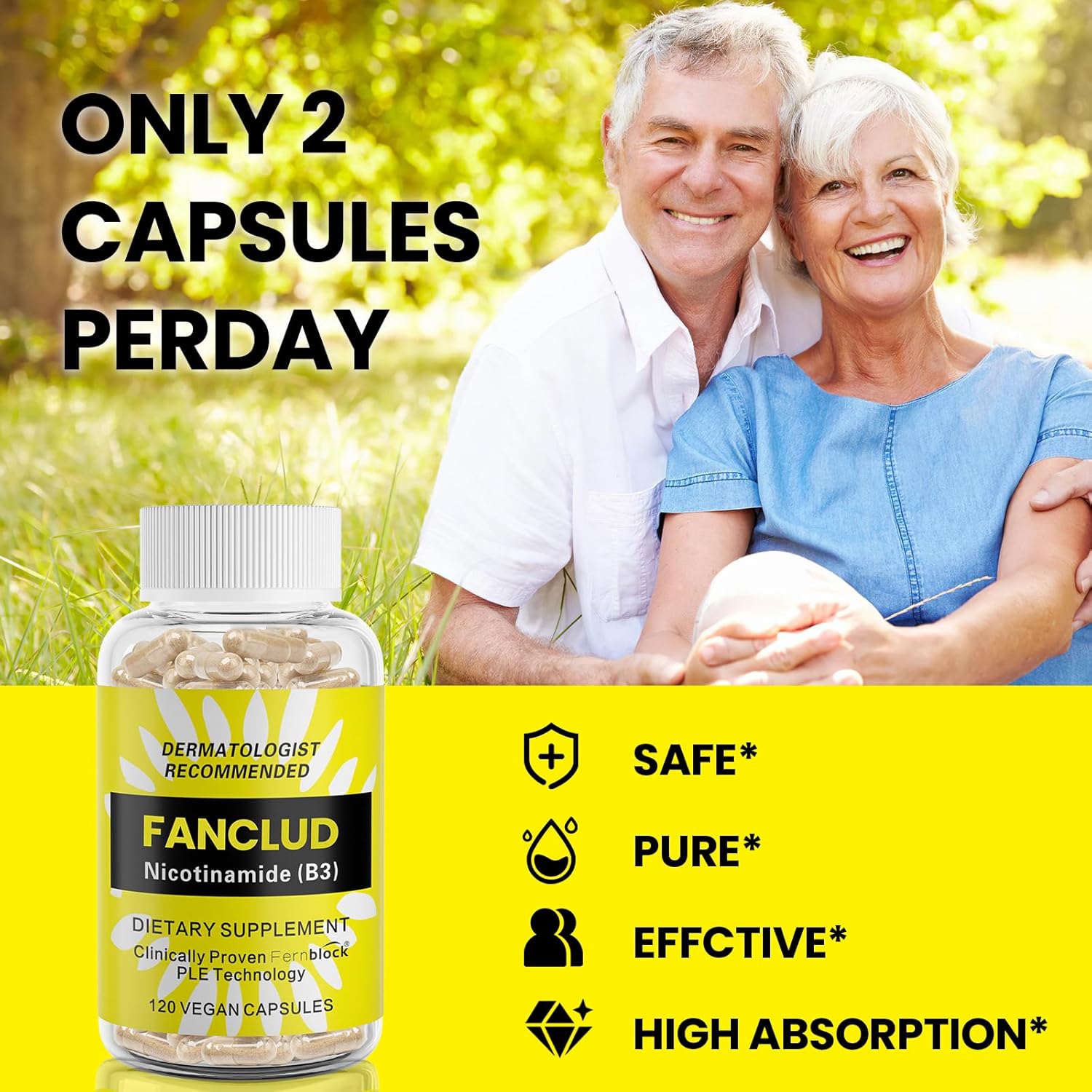 Nicotinamide B3 Supplement 500 mg - 120 Capsules for Overall Health and Wellness