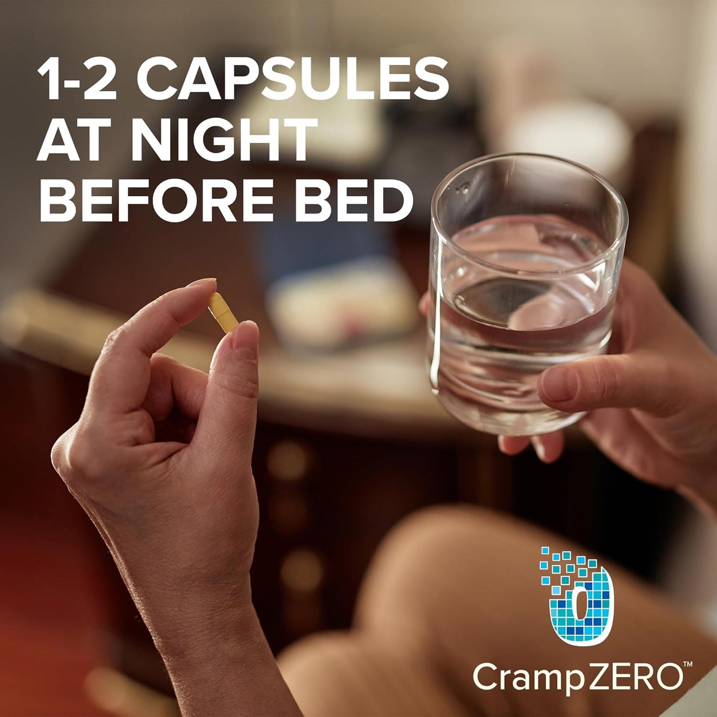 Night Leg Cramps Relief: Potassium Magnesium Supplement with Calcium and Vitamin D3 - 60 Capsules for Muscle Relaxation and Function