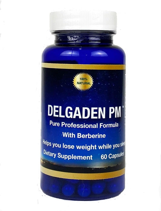 Nighttime Weight Loss Supplement with Hydrolyzed Collagen & Berberine - Delgaden PM (60 Softgels)