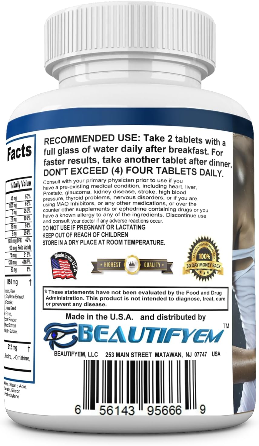 Nipple X-Large Supplement - Enhance Size and Firmness of Nipples and Breasts - 60 Tablets