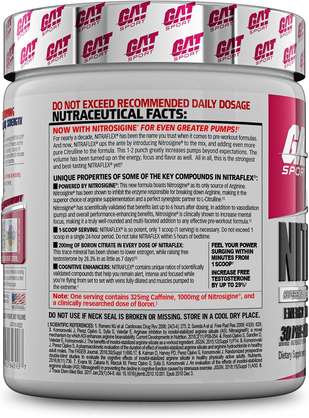 Nitraflex Advanced Pre-Workout Powder - Fruit Punch Flavor, Enhances Blood Flow, Increases Strength and Energy, Enhances Workout Performance, Creatine-Free - 30 Servings