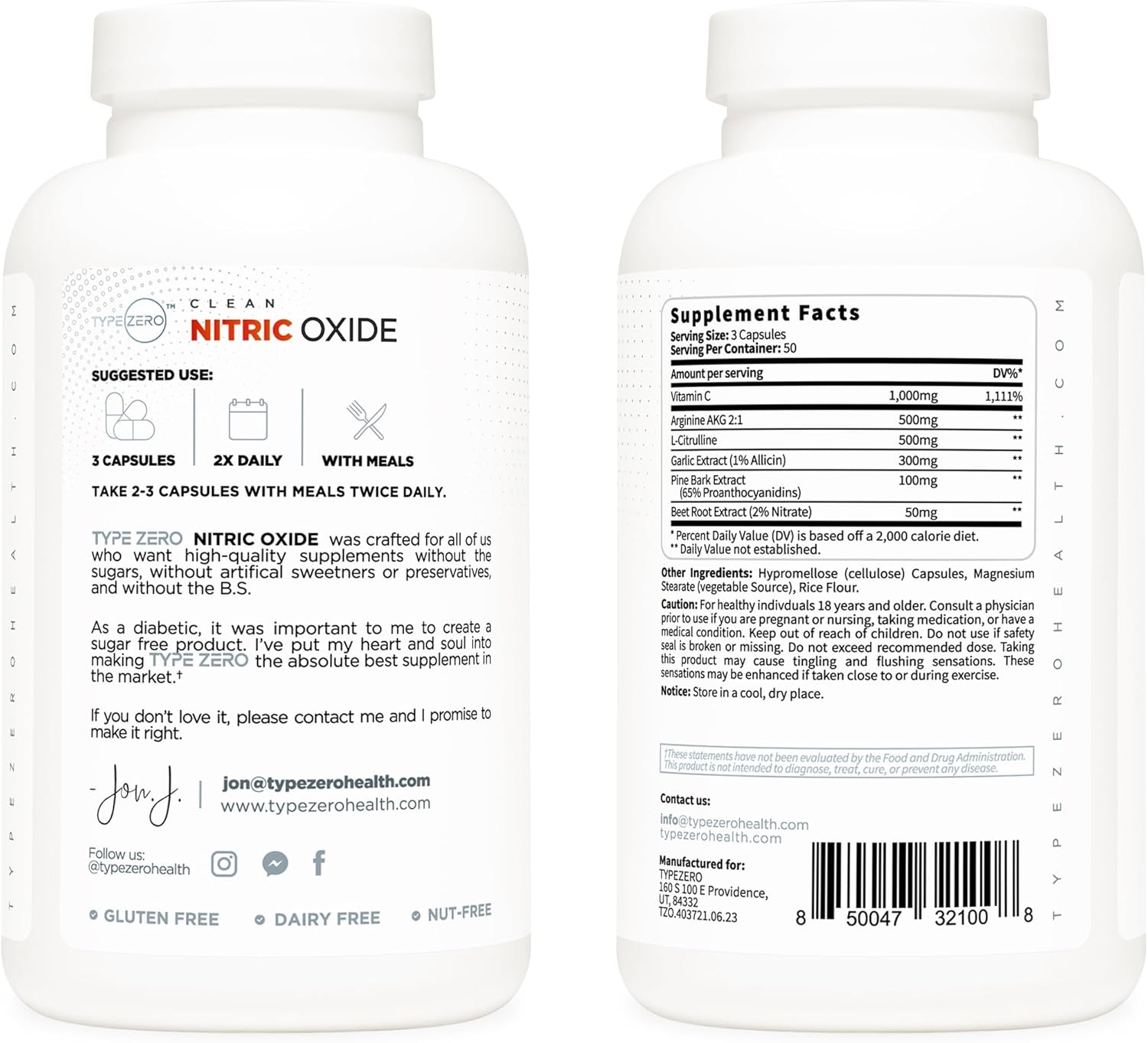 Nitric Oxide Boost Supplement with Beetroot, Arginine, Citrulline, Pine Bark, Garlic, and Vitamin C - 150 Veggie Capsules for Men - Enhanced Blood Flow Formula