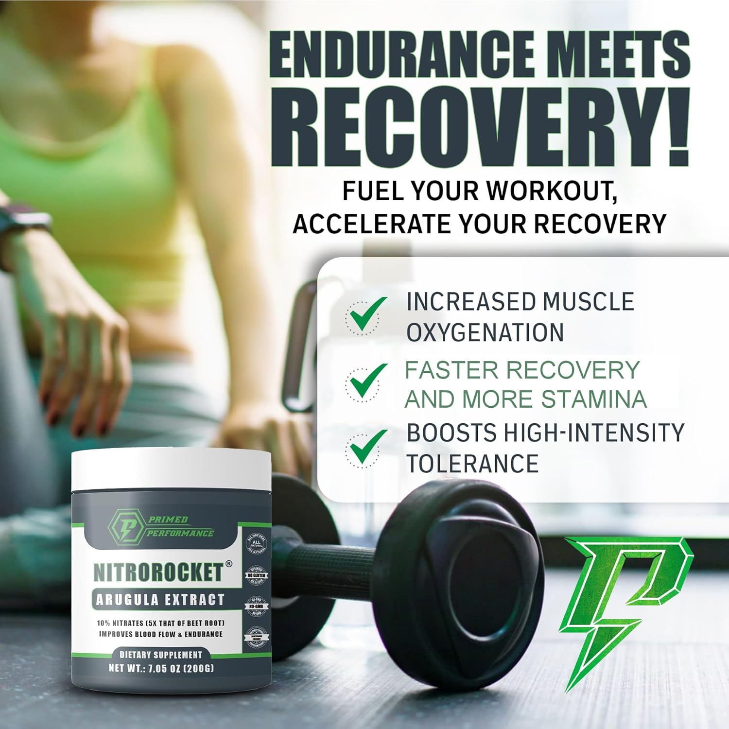 Nitric Oxide Booster for Enhanced Performance - Supports Blood Flow & Energy - Supplements for Men and Women - Boost Cognitive Function & Oxygenation - 200g