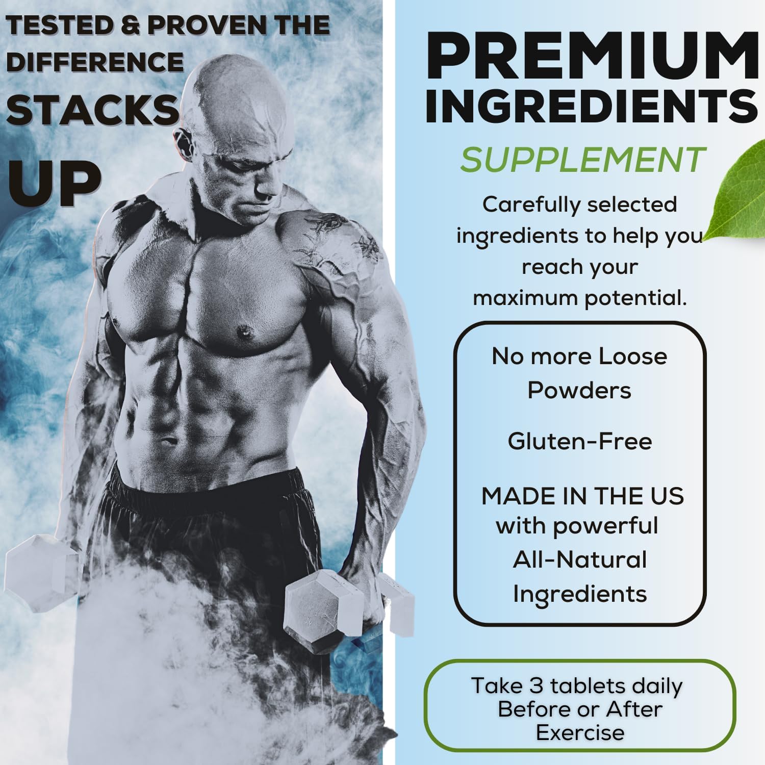 Nitric Oxide Booster for Men and Women - Supports Muscle Growth and Human Growth Hormone - Natural Supplement for Muscle Building - 90 Tablets, 3150mg