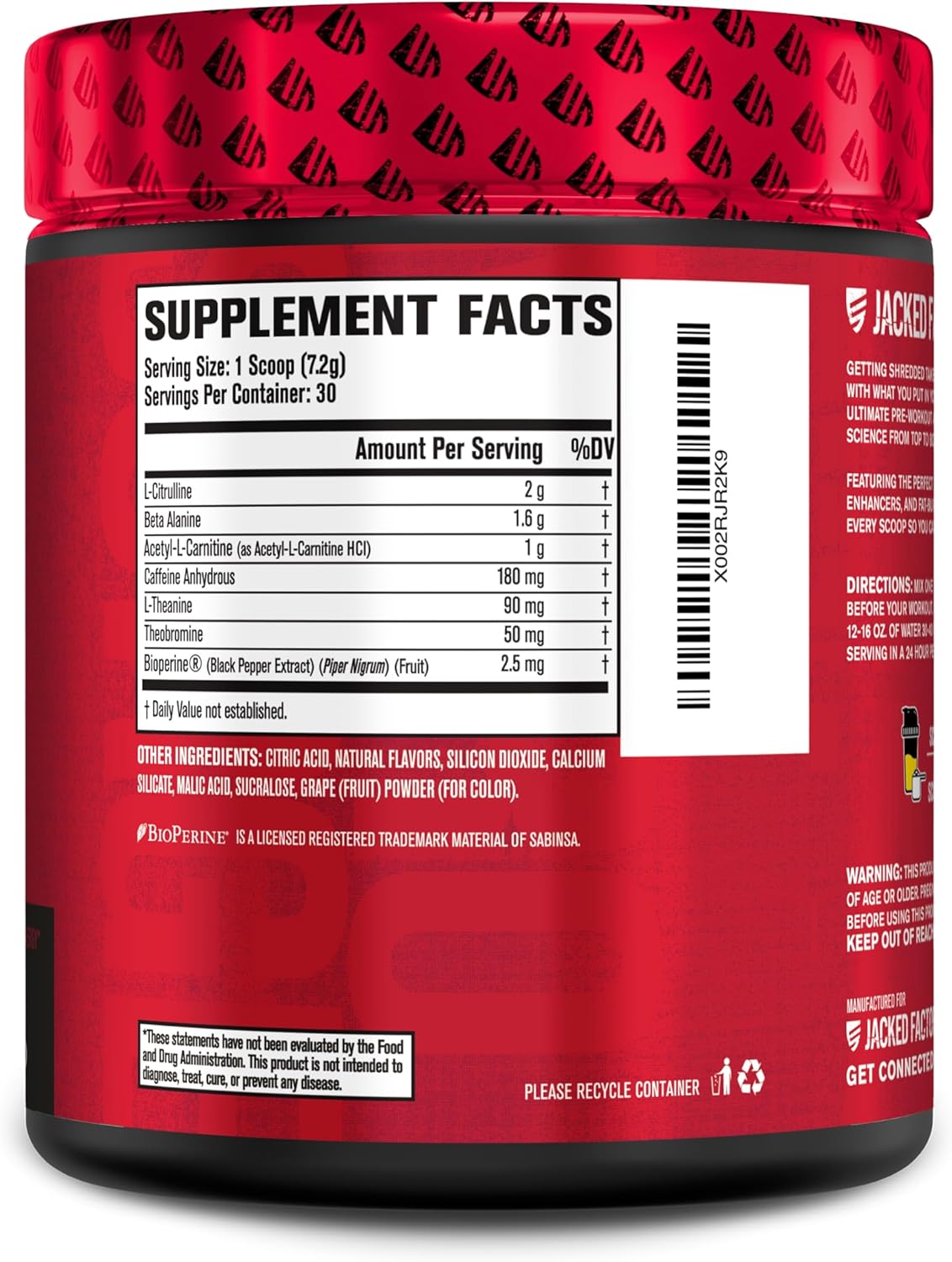 NITROSURGE Shred Pre Workout Supplement - Energy Booster, Strength Gains, Focus, Pumps - Nitric Oxide & PreWorkout Powder - Blueberry Lemonade - 30 Servings