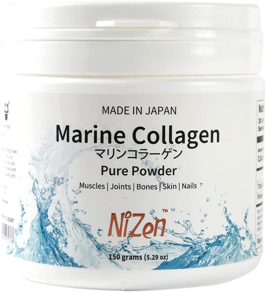 Nizen Marine Collagen Peptides Powder Supplement, Japanese-Made Hydrolyzed Amino Acids, Unflavored 5.29oz