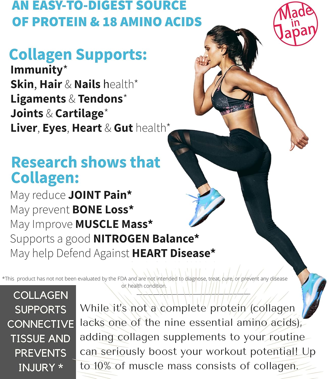 Nizen Marine Collagen Peptides Powder Supplement, Japanese-Made Hydrolyzed Amino Acids, Unflavored 5.29oz