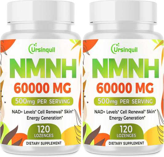 NMNH 500mg Sublingual NAD Supplement for Anti-Aging, Energy, Immunity - 240 Servings