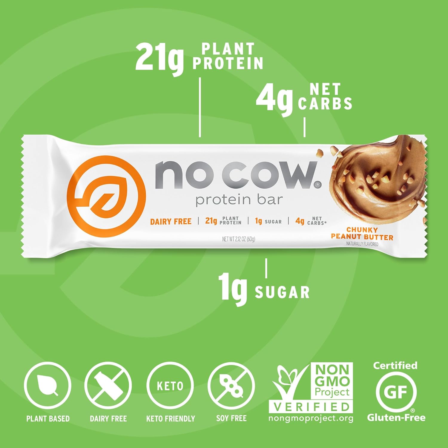 No Cow Protein Bars Sampler Pack - 20g Vegan Protein, High Fiber, Low Sugar, Keto & Gluten Free (12 Bars)