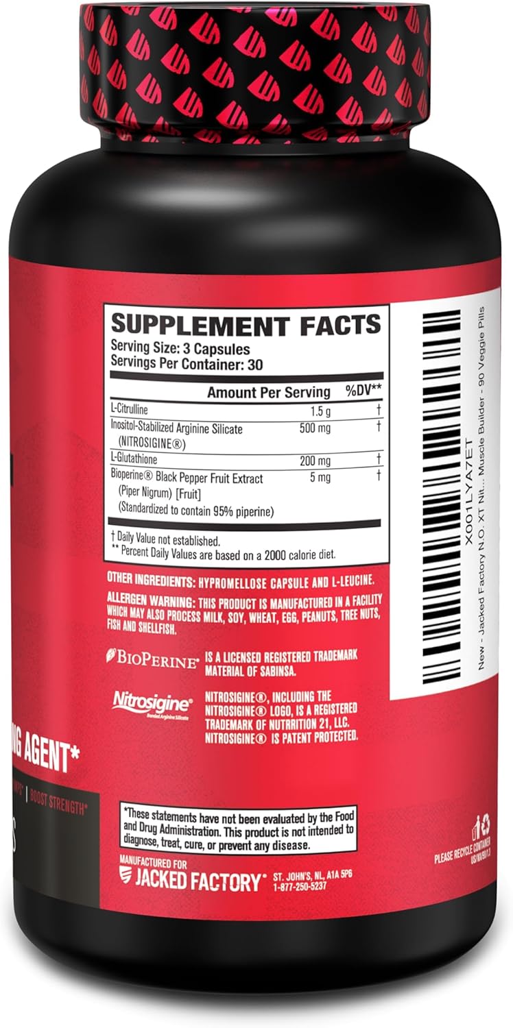 N.O. XT Nitric Oxide Supplement for Muscle Growth and Post Workout Recovery. Boost Muscle Building with Build XT.