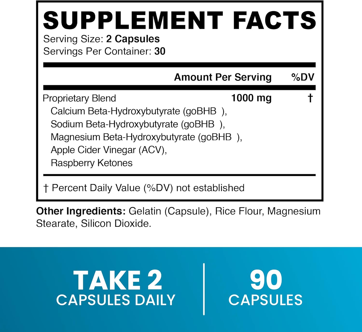 Nobi Nutrition Keto Pills with Apple Cider Vinegar & BHB - 1000mg Exogenous Ketones for Metabolism & Ketosis Support - Gluten-Free 60 Capsules