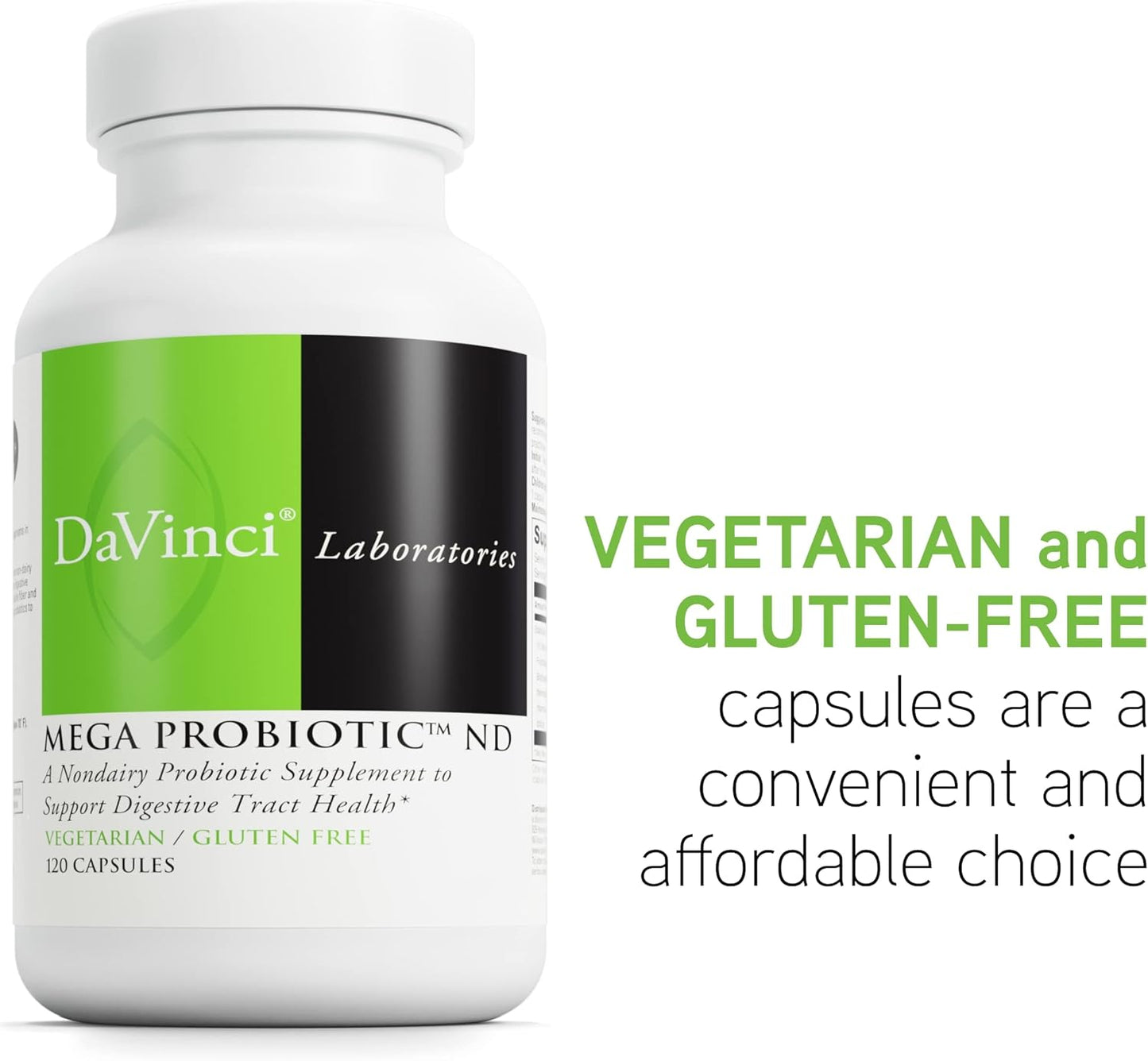 Non-Dairy Mega Probiotic Supplement for Gut, Digestive & Brain Health - Vegetarian Capsules - 120 Count