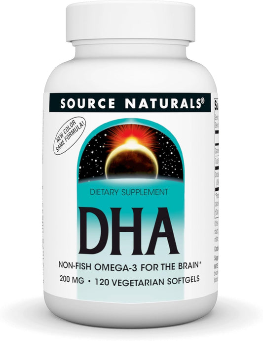 Non-Fish Omega-3 DHA Neuromins Supplement 200mg for Brain Health - 120 Softgels